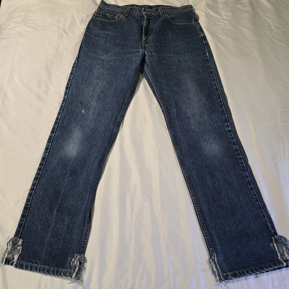 VINTAGE LEVIS 505 Jeans Adult 34x34 Blue Denim Pants Straight‎ Leg Men’s